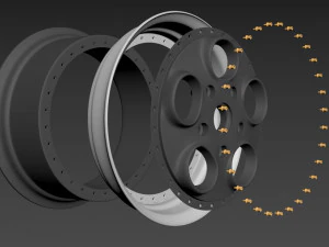 Autostrada monza custom wheel 3D Model