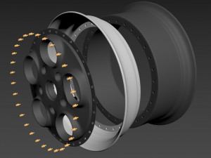 Autostrada monza custom wheel 3D Model