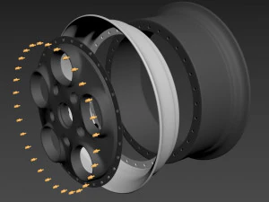 Autostrada monza custom wheel 3D Model