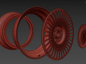 SEVENK FORGED KADI Wheel 3D Model