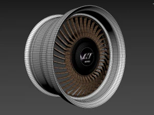 Work Carving 40 custom wheel 3D Model