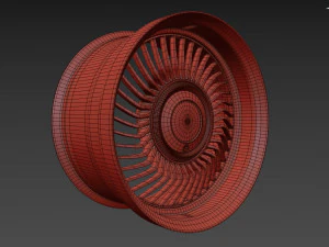 Work Carving 40 custom wheel 3D Model