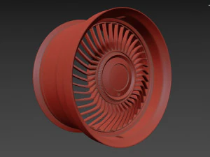 Work Carving 40 custom wheel 3D Model