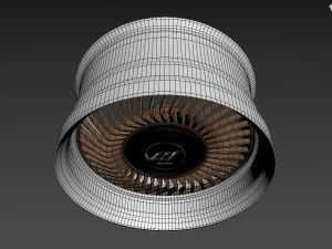 Work Carving 40 custom wheel 3D Model