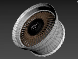Work Carving 40 custom wheel 3D Model
