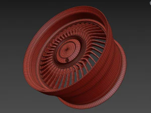 Work Carving 40 custom wheel 3D Model