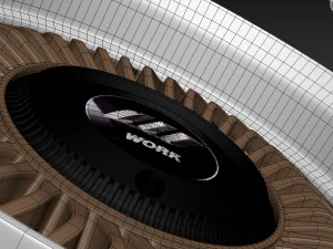 Work Carving 40 custom wheel 3D Model