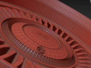 Work Carving 40 custom wheel 3D Model