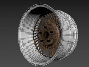 Work Carving 40 custom wheel 3D Model
