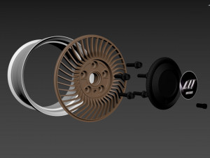 Work Carving 40 custom wheel 3D मॉडल