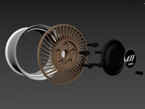 Work Carving 40 custom wheel 3D Model