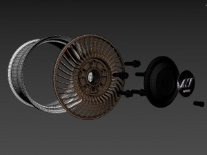 Work Carving 40 custom wheel 3D मॉडल