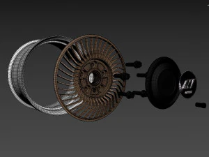 Work Carving 40 custom wheel 3D Model