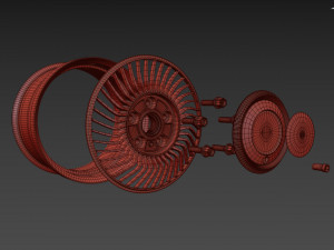 Work Carving 40 custom wheel 3D मॉडल