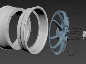 WORK VS-SS Wheel 3D Model