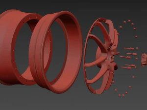 WORK VS-SS Wheel 3D Model