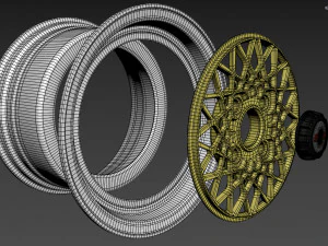 BBS Mahle Custom Wheel 3D Model