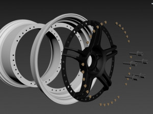 SSR Professor SPX custom wheel 3D Model