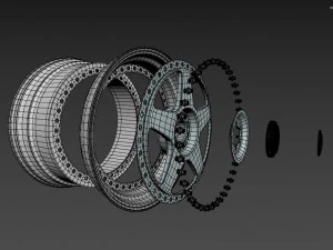 SSR Professor SP6 Wheel 3D Model