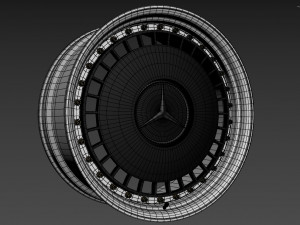 Mercedes-Benz Old custom wheel 3D Model