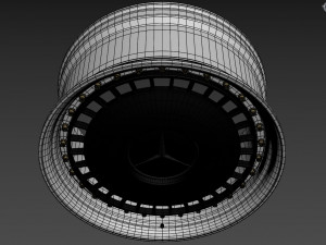 Mercedes-Benz Old custom wheel 3D Model
