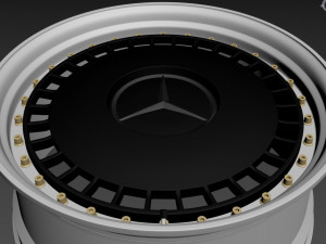 Mercedes-Benz Old custom wheel 3D Model