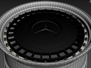 Mercedes-Benz Old custom wheel 3D Model