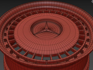 Mercedes-Benz Old custom wheel 3D Model