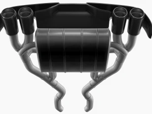 Akrapovic Exhaust System 3D Model