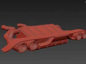 Akrapovic Exhaust System 3D Model