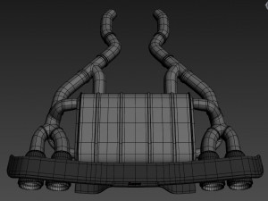 Akrapovic Exhaust System 3D Model