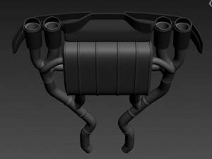 Akrapovic Exhaust System 3D Model