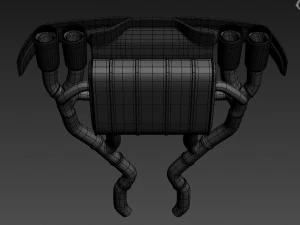 Akrapovic Exhaust System 3D Model