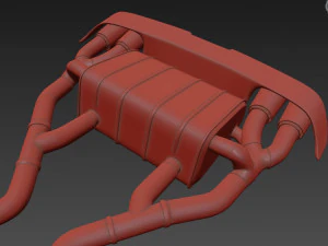 Akrapovic Exhaust System 3D Model