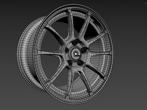 SSR GTV02 Wheel 3Dモデル