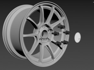 SSR GTV02 Wheel 3Dモデル