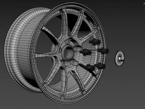 SSR GTV02 Wheel 3D Model