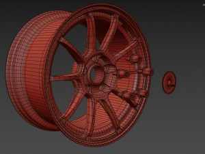 SSR GTV02 Wheel 3Dモデル