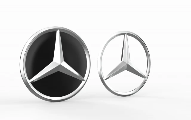 Mercedes-Benz Logo 3D Model .c4d .max .obj .3ds .fbx .stl .blend