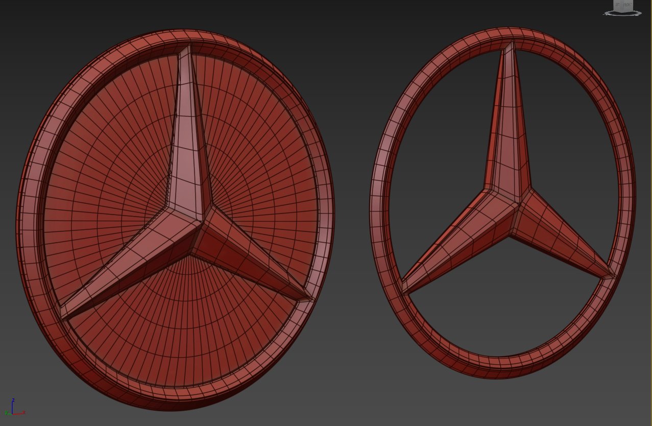 Mercedes-Benz Logo Free 3D Model in Parts of auto 3DExport