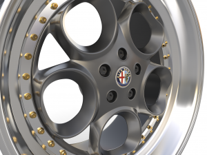 Alfa Romeo custom wheel 3D Model