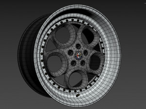 Alfa Romeo custom wheel 3D Model