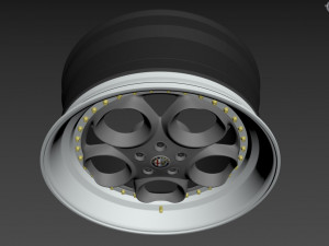 Alfa Romeo custom wheel 3D Model