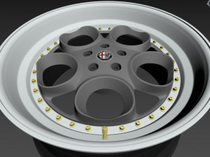 Alfa Romeo custom wheel 3D Model