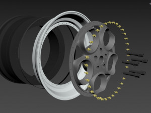 Alfa Romeo custom wheel 3D Model