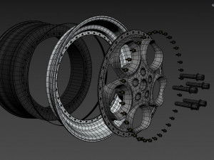 Alfa Romeo custom wheel 3D Model