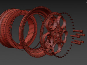 Alfa Romeo custom wheel 3D Model