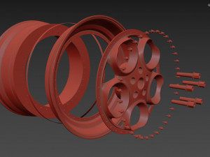 Alfa Romeo custom wheel 3D Model