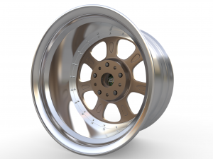 BBS Bugatti costom wheel and stock wheel 3D Модель
