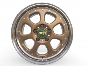 BBS Bugatti costom wheel and stock wheel 3D Модель